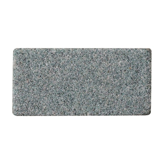 BLACKDECKER BCRT8K35 rectangular gray sharpening stone, front angle on white background.