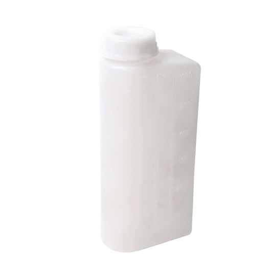 BLACKDECKER GST26 translucent plastic bottle with screw cap, front angle, product photography.